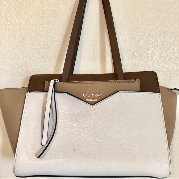 guess taupe handbag